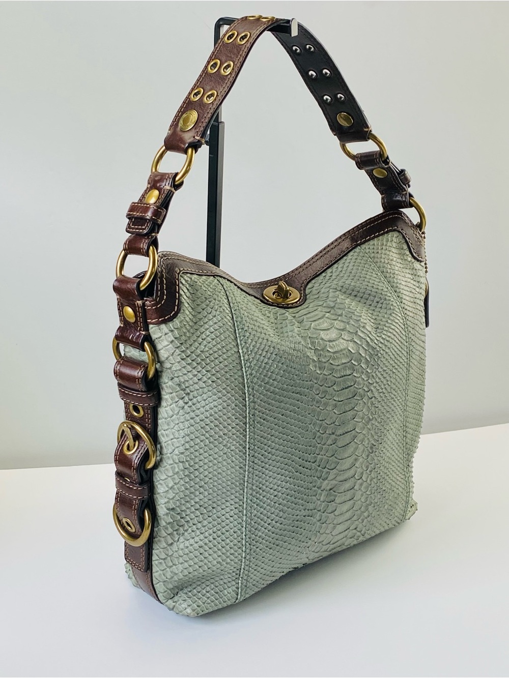 Coach Python Embossed Chelsea Y2K Shoulder Bag - Picture 13 of 14